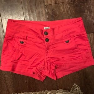 Orange red shorts